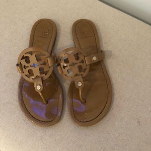Tory Burch tan Miller sandal, size 8
